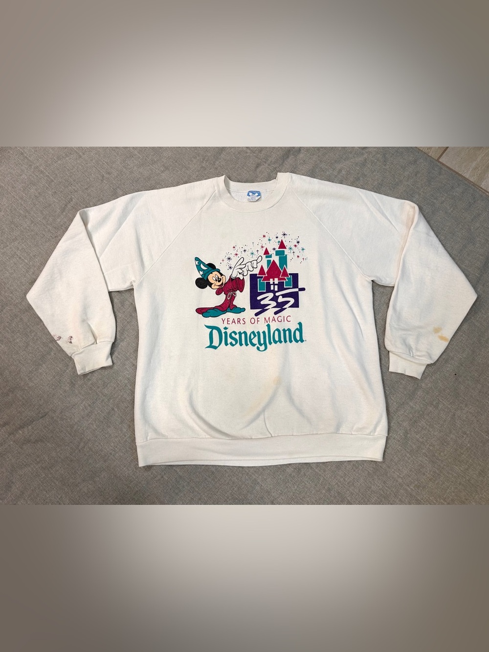 Vintage 1990 Disneyland 35th Anniversary Sweatshirt Disney Mickey USA Made